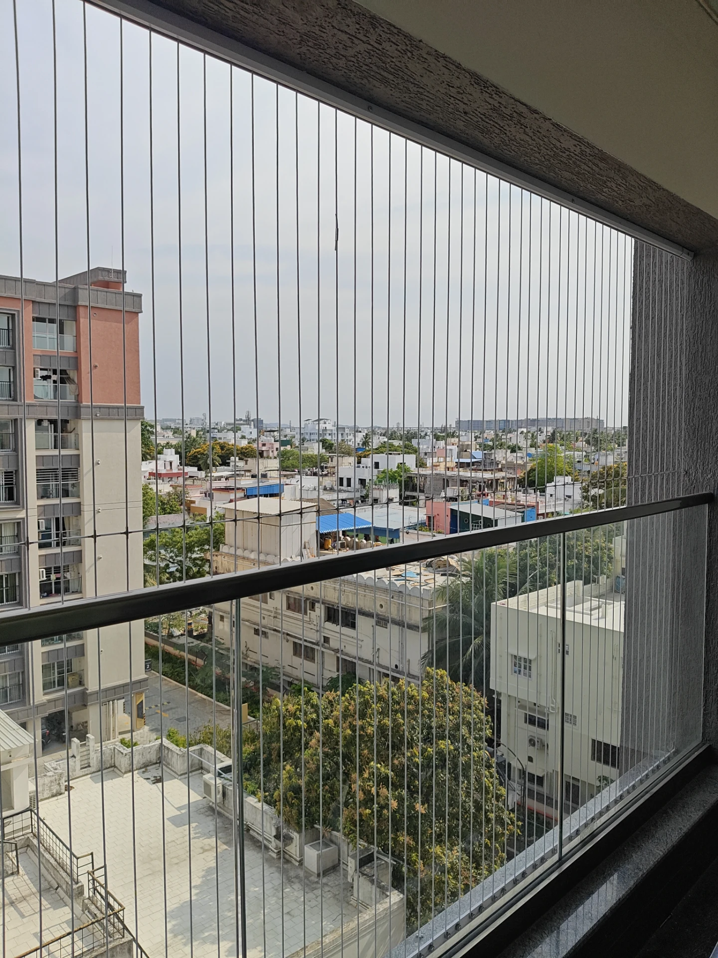 Balcony invisible grills